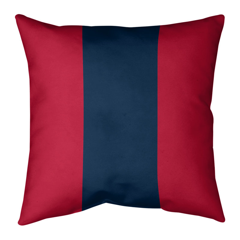 Coussin décoratif , 20 po x 20 po, Duvet synthétique, Rouge / Bleu