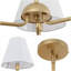 Lustre à DEL en métal de style bougie Pauline Coastal Contemporary à bras articulé réglables-380576664-380576666