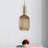 Ribber Glass Pendant Lamp In Brass Finished-2113379795