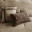 Édredon brun en faux suède - 7 pièces, style chalet, 2 taies décoratives incluses, lavable à la machine brun, thème, coussins décoratifs, froissé-120258420