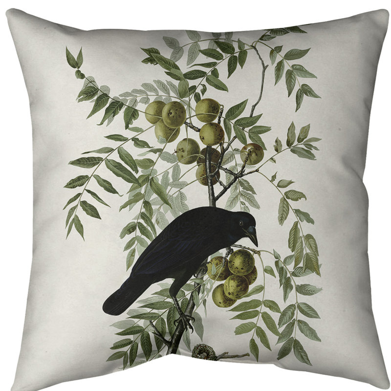 Housse de coussin américain crow’s euro, Blanc cassé, Faux lin