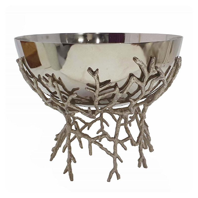 Bol décoratif en aluminium Medor en nickel