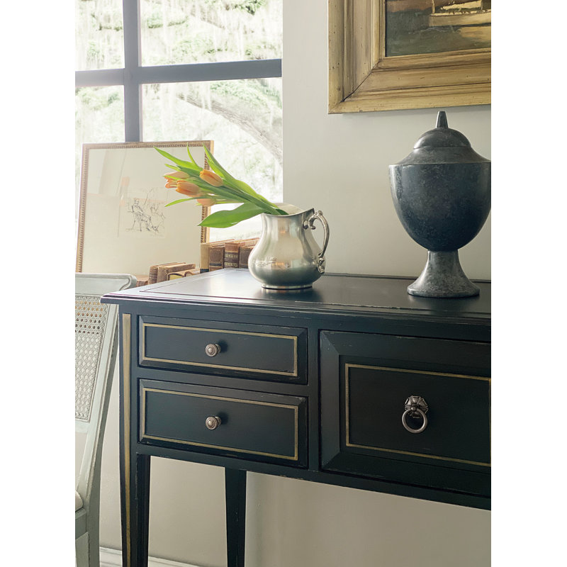 Charleston Green 48'' Rustic Wood Console Table with Storage