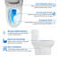 Toilette allongée une pièce à hauteur standard 17,5 po à chasse double Siphonic (siège inclus)-125361179-125361177