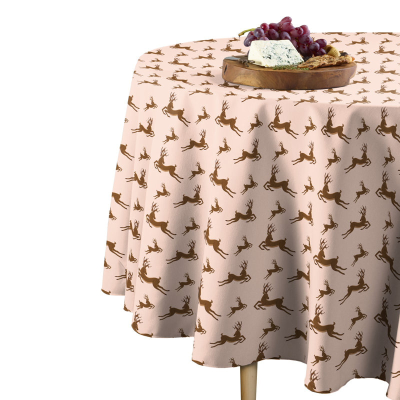 Mata Geometric Round Tablecloth, 102" W x 102" L
