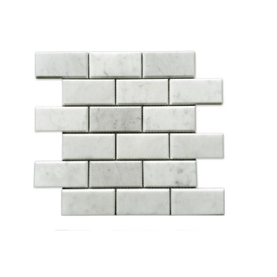 2 in. x 4 in. Honed Marble Tile