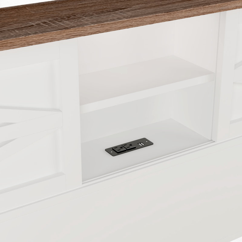 Lit plateforme avec rangement, Blanc, Double