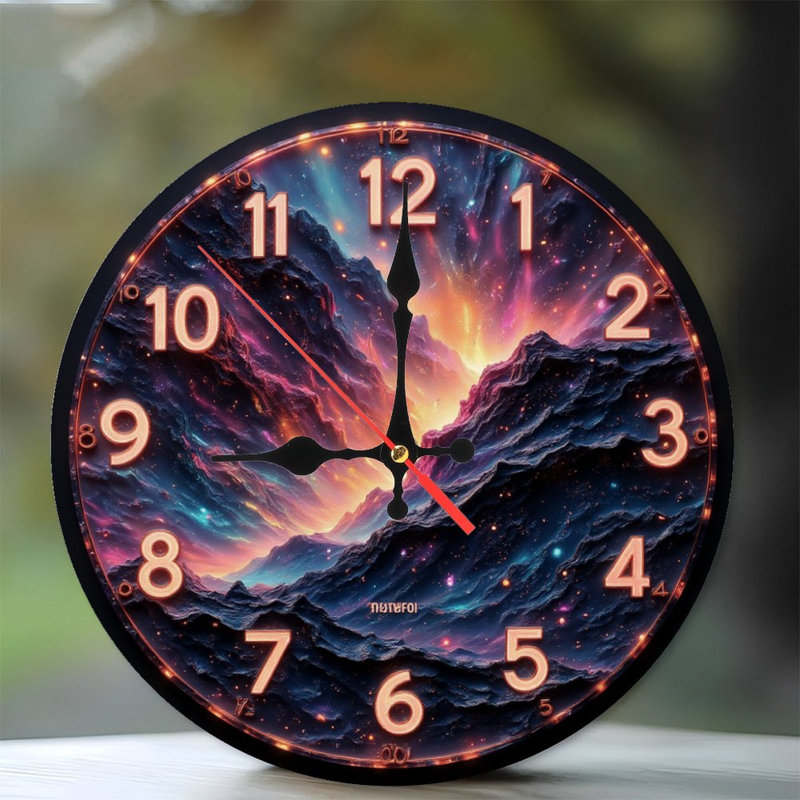Cosmic Mountain Clock Face