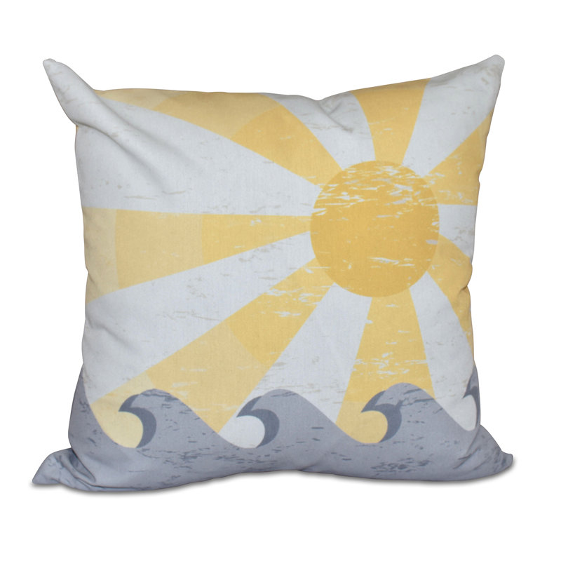  Housse et insert de coussin extérieur d'extérieur, Jaune