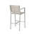 Outdoor 29.50" Rust-Proof Aluminum Barstools With PE Rattan Seat And Backrest, Set Of 2, Silver & Grey-305911618
