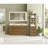 Navan 60" Double Bathroom Vanity in Weathered Brown with Grain White Engineered Stone Countertop No Mirror