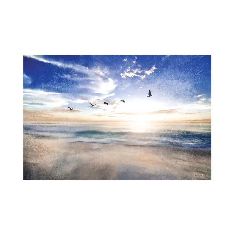 Seascape With Gulls by Bluebird Barn - Wrapped Canvas Print, 20.32 cm H x 30.48 cm W