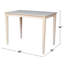 Dorrion Solid Wood Top Dining Table