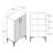 Modern Shoe Cabinet with Wall-Mount Option, Travertine Color, 23.6 x 43.7 x 13.8 inches | 100% Melamine Coated Particle Board, Metal Legs, Plastic Handle | Numerous Shelves for Stylish Shoe Storage