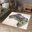 Non Woven Soft Type Printed Rug Featuring an Intricate Geometric Design in Vibrant Shades of Ideal for Enhancing Any Living or Work Space-126286469
