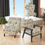 Motif de fougère nomade beige urbain - Chaise d'appoint rembourrée de style campagnard, chaise d'appoint rustique à motif floral