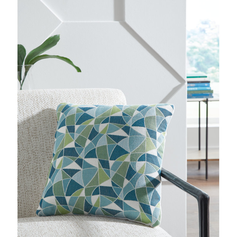 Geometric Outdoor Reversible Throw Pillow