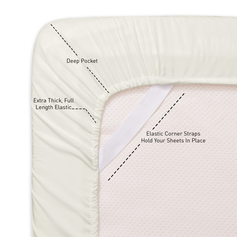  Luxury Alternative Comforter and Sheet Set, Full Comforter + 6 Additional Pieces, Ivory