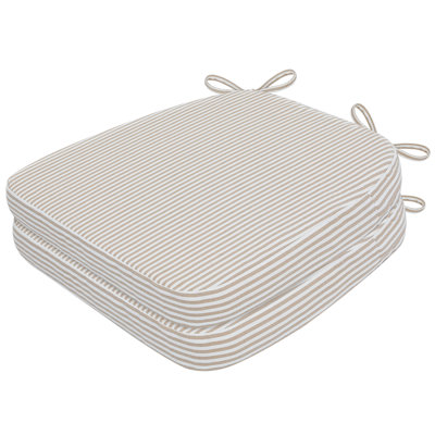 Coussin de chaise de salle à manger en forme de D 17 po x 16 po x 2 po