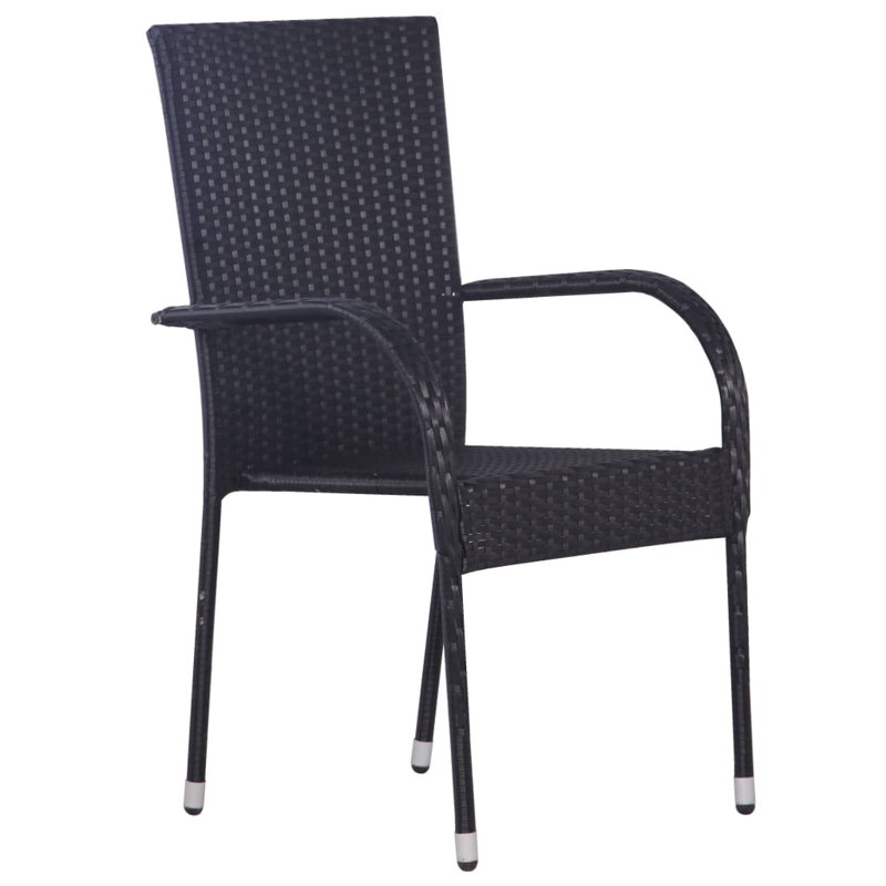Ensemble bistro rectangulaire pour 2 personnes 52,5 po, Noir