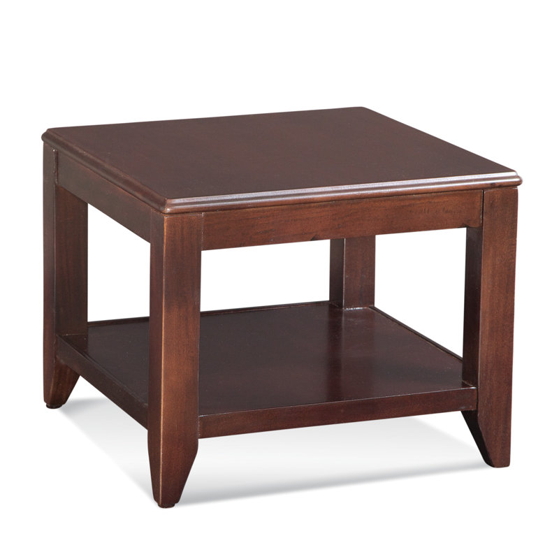 Elements Solid Wood End Table, Pumice