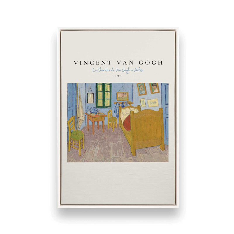 La Chambre v2 de Van Gogh, H 48,75 po x l 32,75 po, Blanc opaque