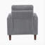 Meuble de salon moderne et contemporain en velours côtelé gris avec coussin confortable en bois massif-906465657