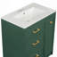 Ensemble de meuble-lavabo classique au sol, avec trois tiroirs, dont un tiroir à double couche, avec de longues poignées dorées - parfait pour les petites salles de bain-115688500