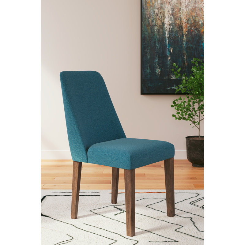 Rhanda Upholstered Side Chair, Blue