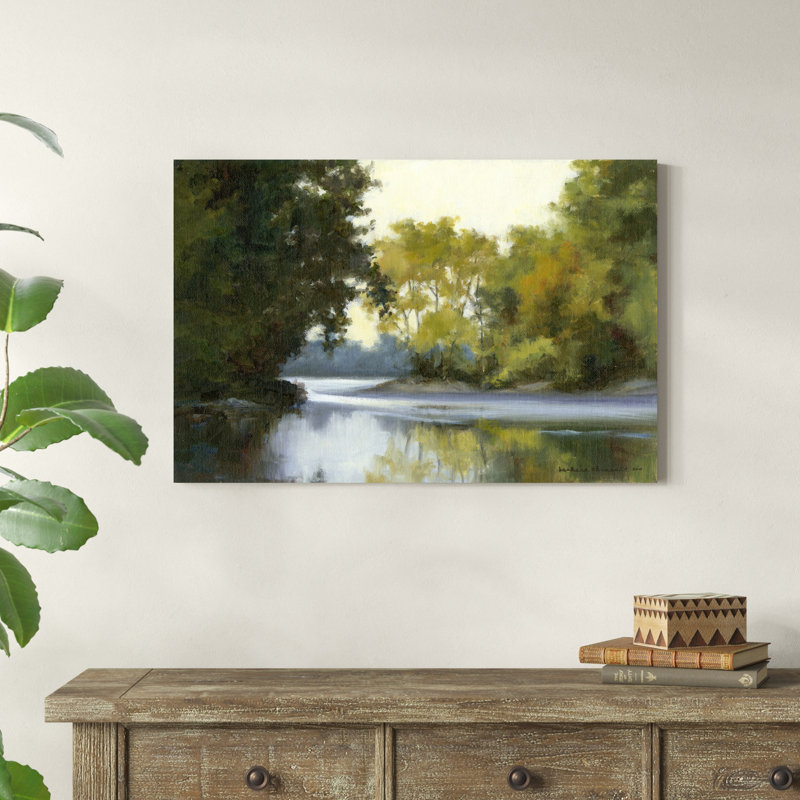 " River Reflections " Painting Print, 24" H x 36" W x 1.25" D