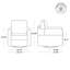 Fauteuil d'appoint pivotant en cuir véritable Weston-117357149