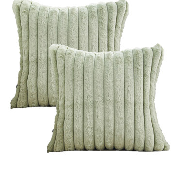 Housse de coussin carré en fausse fourrure
