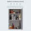 Armoire de salle de bain avec miroir, armoire à pharmacie verticale en acier inoxydable, organisateur de rangement mural avec porte simple?