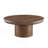 Round Coffee Table With Cylindrical Leg, Rounded Sofa Table