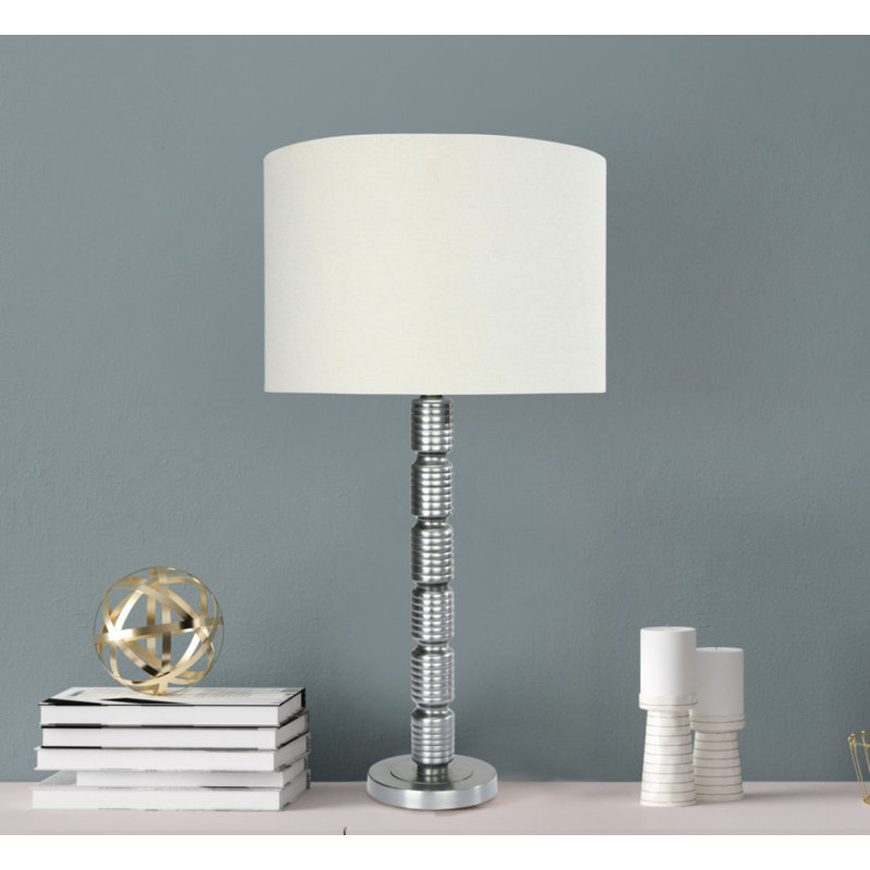 Mettler Metal Table Lamp, Aged Pewter