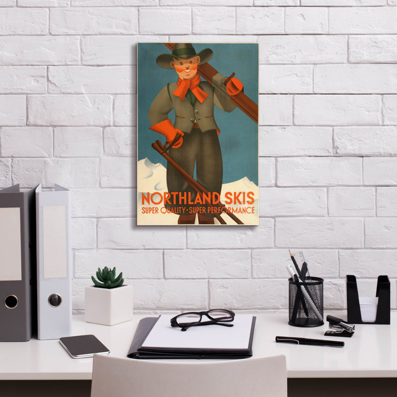 "Epic Graffiti" Northland Skis "par Vintage Posters, art mural sur toile, H 18 po x l 12 po x P 0,75 po