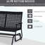 Chaise berçante de patio à 2 planeurs, noir. Siège double spacieux, extérieur courbé avec design ergonomique, pour 2 personnes, support haut dossier confortable, assemblage facile