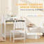 Ensemble de bureau et de chaise pour enfants, table d'étude avec tablettes de rangement, blanc