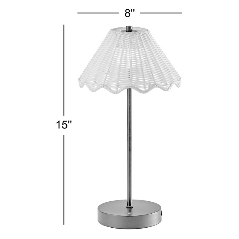 Stevie Cordless Table Lamp, Antique Brass