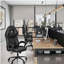Chaise de bureau de course sportive à haut dossier mobili, noire