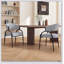 Chaises de salle à manger rembourrées avec pieds robustes en métal, ensemble de deux, idéales pour rehausser l'ambiance et le confort de la salle à manger-460639268