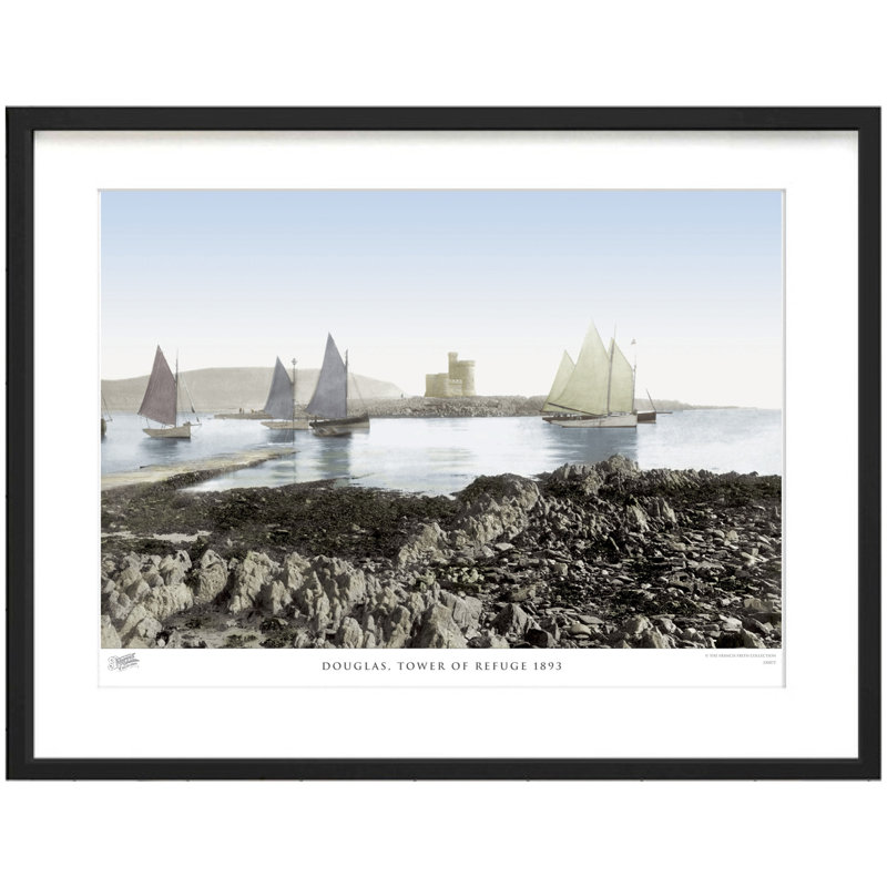 Douglas, Tower Of Refuge 1893 by Francis Frith - Single Picture Frame Print, 28cm H x 36cm W x 2.3cm D