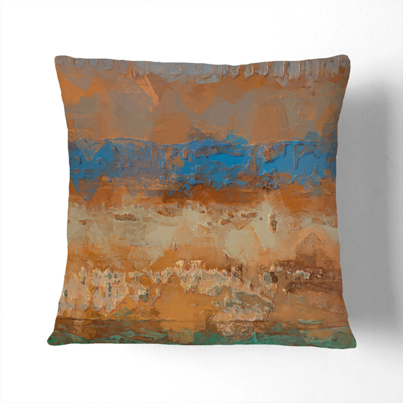 Abstract Square Throw Cushion, 55cm H x 55cm W x 20cm D, White