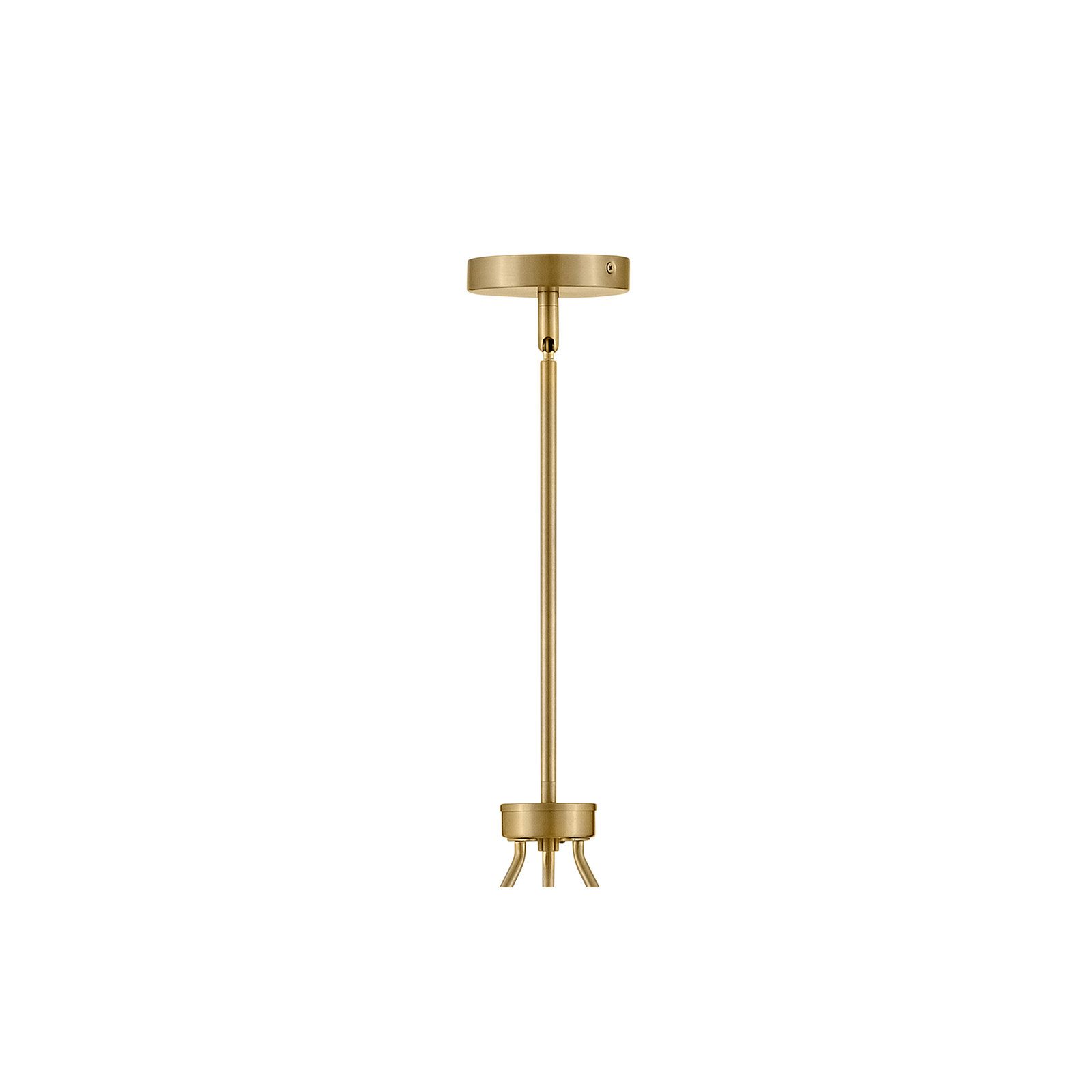 Carolee 10 - Light Metal Dimmable Chandelier, Lacquered Brass