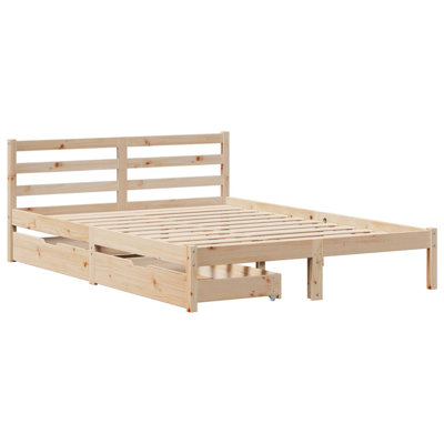 Solid Wood Storage Bed