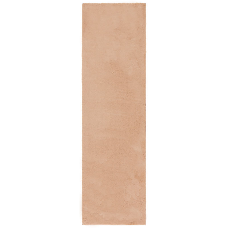 Machine Washable Performance Faux Rabbit Fur Solid Color Area Rug, Tapis de couloir 2 pi 3 po x 8 pi