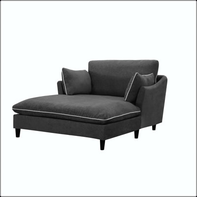 51.2" Chenille Chaise Lounge Sofa with Pillows