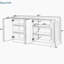 Armoire décorative avec plusieurs espaces de rangement, conception à quatre portes, idéale pour organiser des articles et améliorer l'esthétique de la pièce-1225013837