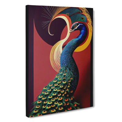 Classy Peacock - Wrapped Canvas Print