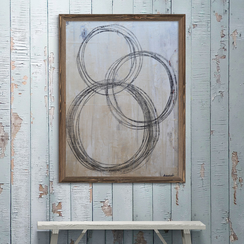 « circulaire i » par paul cezanne-image-cadre de dessin, H 38 po x l 28 po x P 1,25 po, Espresso Framed Canvas, Pas de tapis